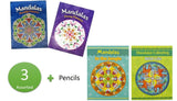 Coloring Book Designs Adult Anti Stress Art Mandala Relief Therapy With Pencils