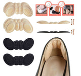 2 pair Heel Insole Heel Protectors Heel Pads Shoe Liner Shoe Inserts - Black 6mm