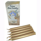 Fairy Mini Candles Metallic Gold Lacquered Protection Rituals - Pack of 20