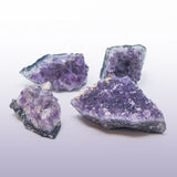 4Pcs 15-30g Natural Amethyst Quartz Crystal Cluster Druzy Geode Stone Healing