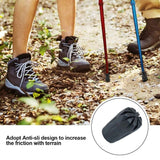 8x Black Spare Walking Stick Trekking Hiking Pole Rubber Ferrule Tips End Cap