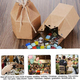 50pcs Xmas Candy Gift Box Bag Pillow Favor Kraft Paper Gift Favour Wedding Party