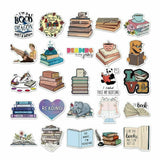 50pcs Study-Reading Book Library Love Stickers Vinyl Decal Waterproof Laptop