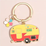 2Pcs Camping Keychain RV Camping Keychain Travel Trailer Camping Gift