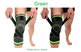 Knee Sleeve 3D Weaving Knee Brace Leg Joint Support Sports Black and Green