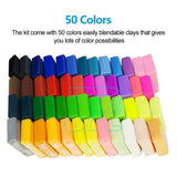 50pcs Craft Polymer Clay Modelling Moulding DIY Toy Fimo Block Oven Bake
