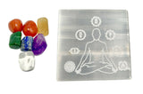 Wellness Treasure Box Crystal Gift Set Amethyst Clear Quartz 7 Chakras Selenite