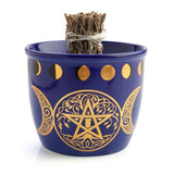 Wild Scents Pentacle Ceramic Smudge Bowl