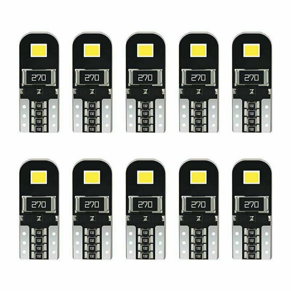 10pcs T10 Led CANBUS Error Free 2SMD 2835 Wedge Interior LED Light Bulbs