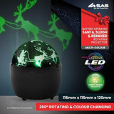 Christmas Rotaring Projector Santa Sleigh Reindeer Multi Colour