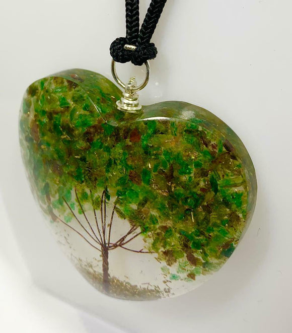 Green Aventurine Tree of Life Orgonite Orgone Crystal Pendant Energy Healing EMF