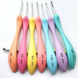8x Sewing Tool Crochet Hooks Kit Yarn Knitting Needles Ergonomic Grip Set DIY