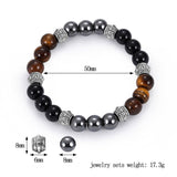 2x Magnetic Healing Tiger Eye Bracelet Hematite BeadBangle PainRelief WeightLoss