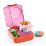 OmieBox Hot & Cold Bento Lunch Box Kids Food Storage Container - Pink Berry