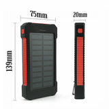 Portable Power Bank Solar Panel Dual USB External Battery Pack Charger 10000mAh