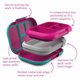 Bentgo Kids CHILL Lunch Box w/ Ice Pack Bento-Style Container Leak-Proof FUCHSIA