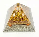 Tiger Eye Crystal Merkaba Orgonite Orgone Pyramid Talisman Powerful