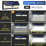 118 LED Solar Powered Motion Sensor Security Light Waterproof Garden Lamp Lights