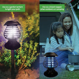 1x Zapper Bug Insect Solar Powered Mosquito Killer Lamp Fly Trap Garder Light