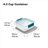 Oxo Good Grips Prep & Go Sandwich Container 1.0L - 19 x 19 x 7 cm White 4.3 Cup