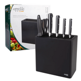 Appetito Rectangle Universal Knife Block Kitchen Tools - Matte Black
