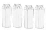 4 pcs Fridge Bottle Box Sweden Water Juice Beverage Crystal Clear Storage 450ml
