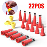 22pcs Caulking Caulk Nozzle Applicator with Base Kits Sealant Finishing Tools