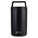 Oasis Stainless Steel Double Insulated Food Jar Container Flask 700ml -Black