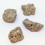 4 Natural Fools Gold Stones Iron Pyrite Crystal Stone Specimen Nugget Mineral