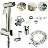 Stainless Steel Handheld Toilet Spray Shower Diverter Silver