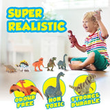 4pcs Dinosaur Figurines Realistic Non Toxic Durable Fun Learn Toy Kids Assorted