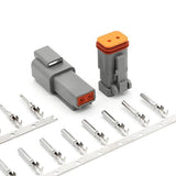 5 Pack Waterproof Deutsch DT 2 Way Pin Male/Female Kit Electrical Connector Plug