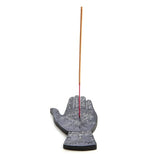 Palmistry Incense Stick Burner Holder Black WhiteHand Shape Yoga Meditation