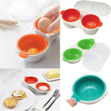 Two Egg Poacher Microwave Oven Kitchen Novelty Gadgets Sandwich Breakfast Asstd