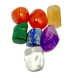 7 Chakras Crystal Set Heiki Healing Meditation Colourtherapy 7 Pieces - Tumbled