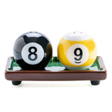 Billiard Pool Balls Table Salt and Pepper Shakers Set
