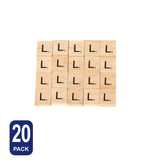 20x Wooden Alphabet Scrabble Tiles Crafts Wood Coasters Crossword - Letter L