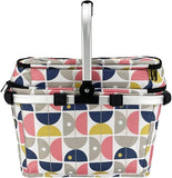 Picnic Basket For 4 Person Sachi Insulated Outdoor Cooler Nordic Geo