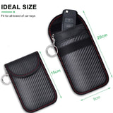 1x Car Key Signal Blocker Case Faraday Cage Fob Pouch Keyless RFID Blocking Bag - Black