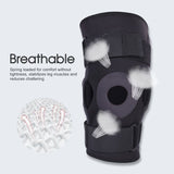 Hinged Knee Brace Adjustable Open Patella Support Swollen Tendon Ligament - M