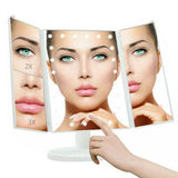 Makeup Mirror with Light Touch Screen Dimmable Lights Up Vanity Cosmetic Trifold