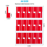 150x A4 Network Fiber Cable Label sticker Self-adhesive WaterProof Printable