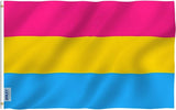 Large Pansexual Pride Flag Heavy Duty Polyester Durable - 90 X 150 CM  3ft x 5ft