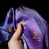 Zodiac Tarot Altar Scarf Fashion Cloth Decor Art Poster Tablecloth Cover Purple