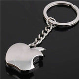 1x Apple Novelty Collectable Keyring Charm Keychain Gift New Fruit Chrome Metal