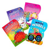 4x Kids Colouring Books Dinosaurs Princess Wheels Pets  with free Colour pencil