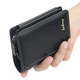 Mens Leather Wallet RFID Blocking Purse Credit Card Holder Coin Zipper -Brown