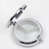 1PK Pill Container Pill Box Tablet Holder Medicine Metal Case Round