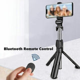 Flexible Tripod Holder Stand Selfie Stick Bluetooth Remote Mobile Phone - White