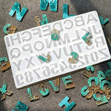 Alphabet Letters Silicone Pendant Mold Necklace Jewelry Epoxy Resin Mould DIY